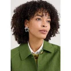 Seasalt Cornwall Anneal Silver Tone Flower Earrings | Women Jewellery