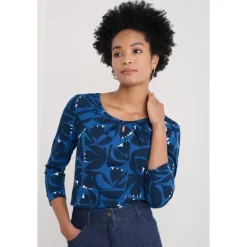 Seasalt Cornwall Appletree 3/4 Sleeve Top | Women Tops