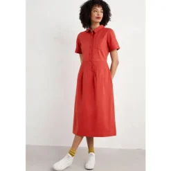 Seasalt Cornwall Birch Glade Organic Cotton Midi Shirt Dress | Women Dresses