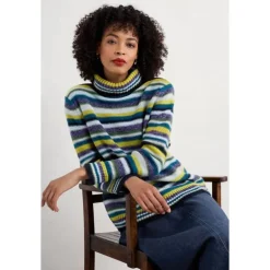 Seasalt Cornwall Braque Lambswool Blend Roll Neck Jumper | Women Knitwear