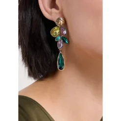 Seasalt Cornwall Brilliance Brass Cluster Drop Earrings | Women Jewellery
