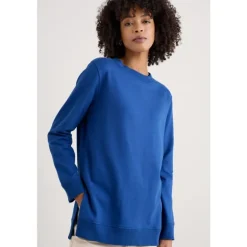 Seasalt Cornwall Genni Organic Cotton Longline Sweatshirt | Women Sweatshirts