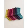 Seasalt Cornwall Gift Box of 7 Women's Lightweight Sailor Socks | Women Socks & Tights