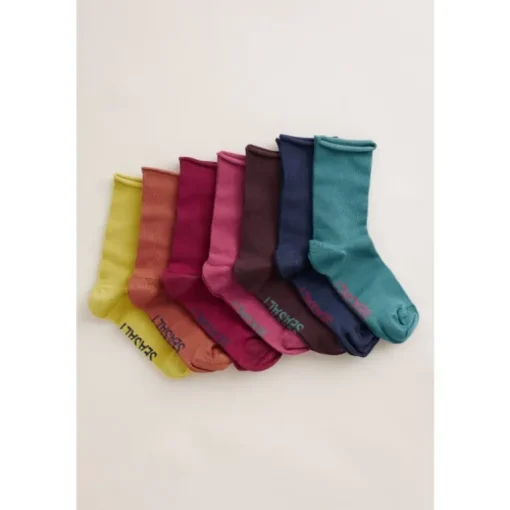 Seasalt Cornwall Gift Box of 7 Women's Lightweight Sailor Socks | Women Socks & Tights