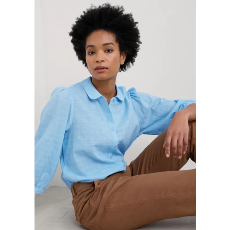 Seasalt Cornwall Hope Cottage Organic Cotton Check Blouse | Women Tops | Shirts & Blouses