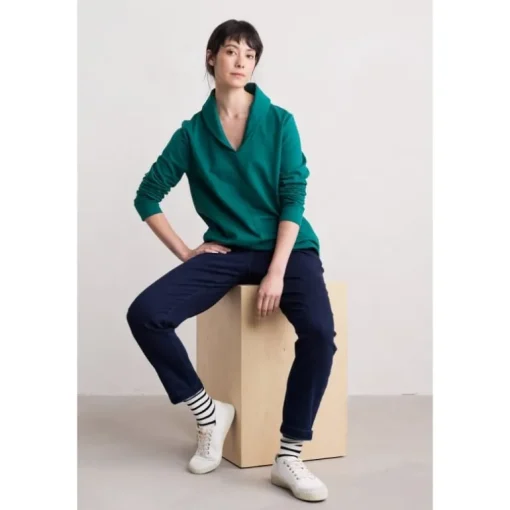 Seasalt Cornwall Knot Berry Shawl Neck Sweatshirt | Women Sweatshirts