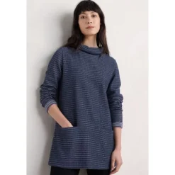 Seasalt Cornwall Mawgan Porth Jacquard Jersey Tunic | Women Tunics | Sweatshirts