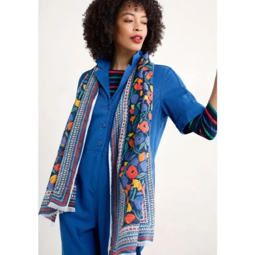 Seasalt Cornwall May Garland Printed Scarf | Women Scarves & Shawls