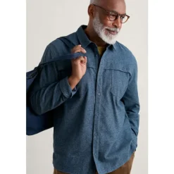 Seasalt Cornwall Men's Chandlery Flannel Overshirt | Tops & T-shirts | Shirts
