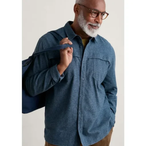 Seasalt Cornwall Men's Chandlery Flannel Overshirt | Tops & T-shirts | Shirts