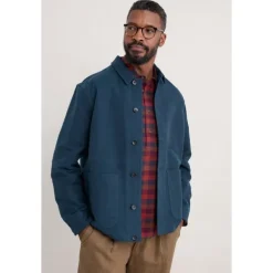 Seasalt Cornwall Men's Ivo Brushed Cotton Worker Jacket | Coats & Jackets