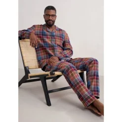 Seasalt Cornwall Men's Netter Checked Flannel Pyjama Set | Nightwear