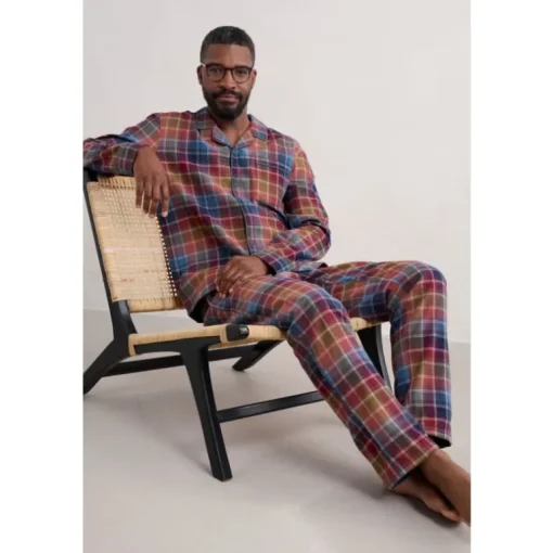 Seasalt Cornwall Men's Netter Checked Flannel Pyjama Set | Nightwear