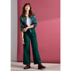 Seasalt Cornwall Milly Wide Leg Denim Trousers | Women Trousers & Leggings