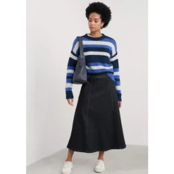 Seasalt Cornwall Restharrow Ankle-Length Denim Skirt | Women Skirts