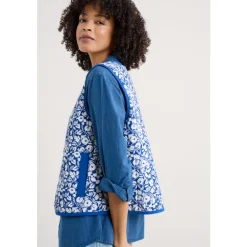 Seasalt Cornwall Samson Hill Organic Cotton Quilted Gilet | Women Coats & Jackets
