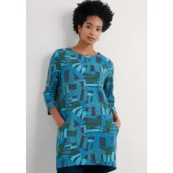 Seasalt Cornwall Shore Foraging Tunic in GOTS-Certified Organic Cotton Jersey | Women Tunics | Tops