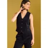Seasalt Cornwall Star Rock Cotton Moleskin Fitted Waistcoat | Women Coats & Jackets