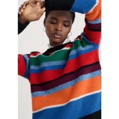 Seasalt Cornwall Thorn Berry Striped Jumper With Merino | Women Knitwear