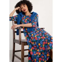 Seasalt Cornwall Veronica Midi Dress in GOTS-Certified Organic Cotton Jersey | Women Dresses