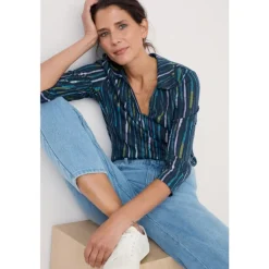 Seasalt Cornwall Wavecrest Shirt in GOTS-Certified Organic Cotton Jersey | Women Shirts & Blouses
