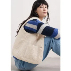 Seasalt Cornwall Well Wisher Borg Fleece Gilet | Women Coats & Jackets
